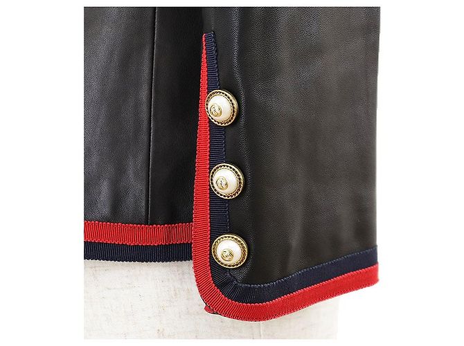 Chaqueta Gucci de piel de cordero Negro - vista 16
