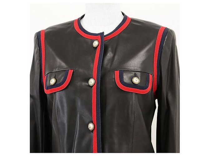 Chaqueta Gucci de piel de cordero Negro - vista 2