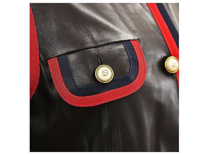 Chaqueta Gucci de piel de cordero Negro - vista 4