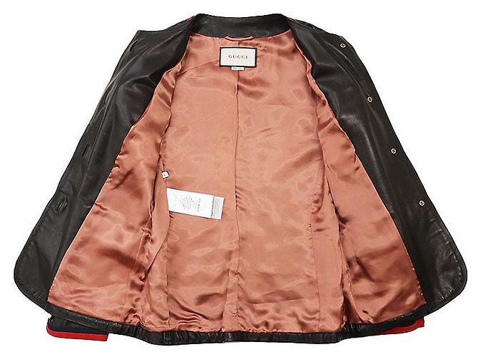 Chaqueta Gucci de piel de cordero Negro - vista 9