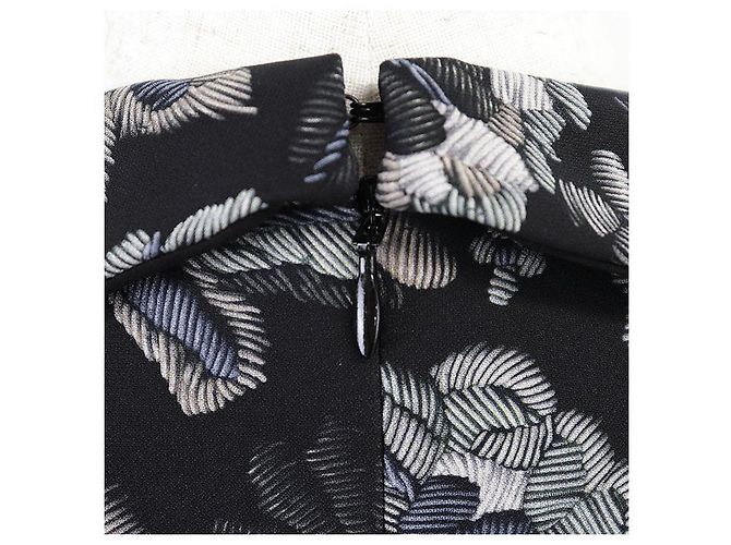 Vestido Louis Vuitton 2023AW Botanical Flower 100% Silk Negro Multicolor - vista 12