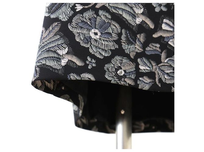 Vestido Louis Vuitton 2023AW Botanical Flower 100% Silk Negro Multicolor - vista 14