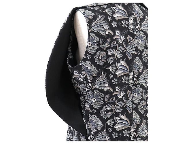 Vestido Louis Vuitton 2023AW Botanical Flower 100% Silk Negro Multicolor - vista 5