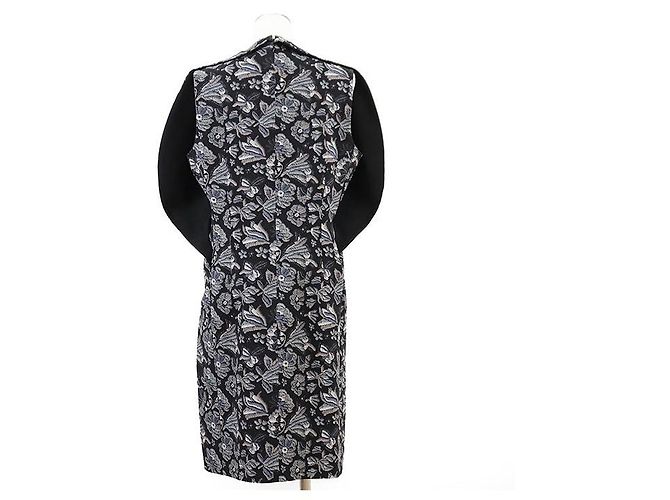 Vestido Louis Vuitton 2023AW Botanical Flower 100% Silk Negro Multicolor - vista 6