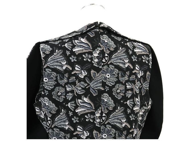 Vestido Louis Vuitton 2023AW Botanical Flower 100% Silk Negro Multicolor - vista 7