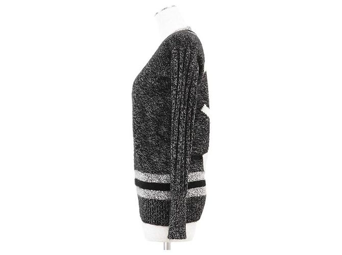 Jersey de cachemira Chanel COCO Mark Castaño Negro - vista 15