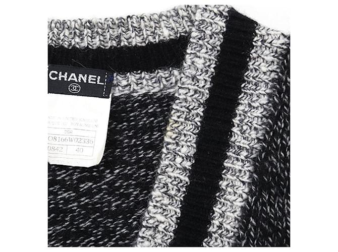 Jersey de cachemira Chanel COCO Mark Castaño Negro - vista 8