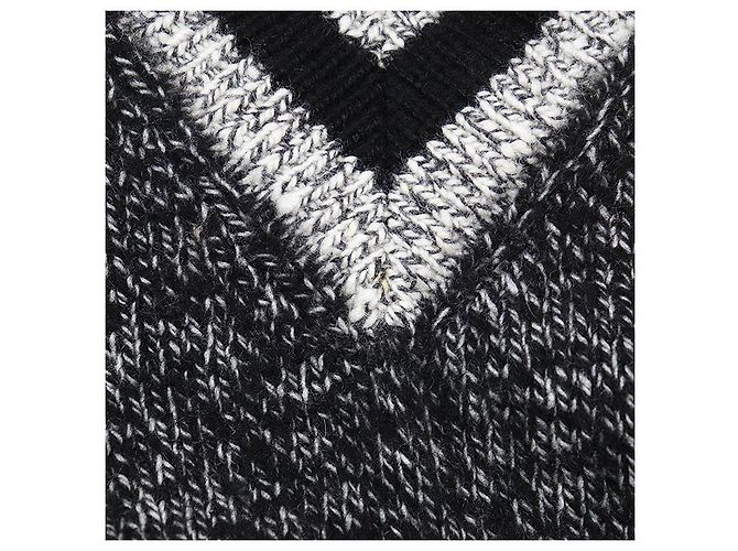 Jersey de cachemira Chanel COCO Mark Castaño Negro - vista 9