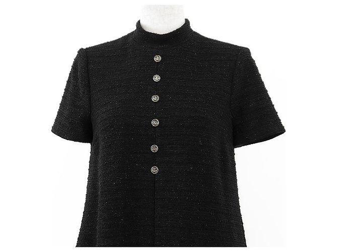 Gucci GG Interlocking Tweed-Kleid Schwarz - Ansicht 2