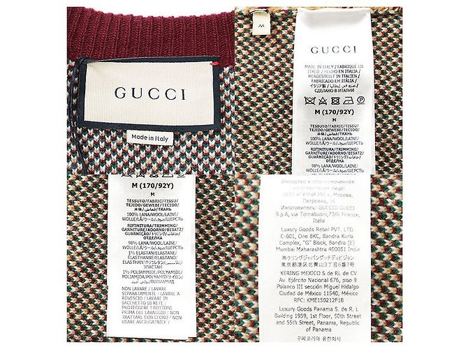 Gucci GG Supreme 100% Wool Kleid Braun Bordeaux Kamel - Ansicht 9