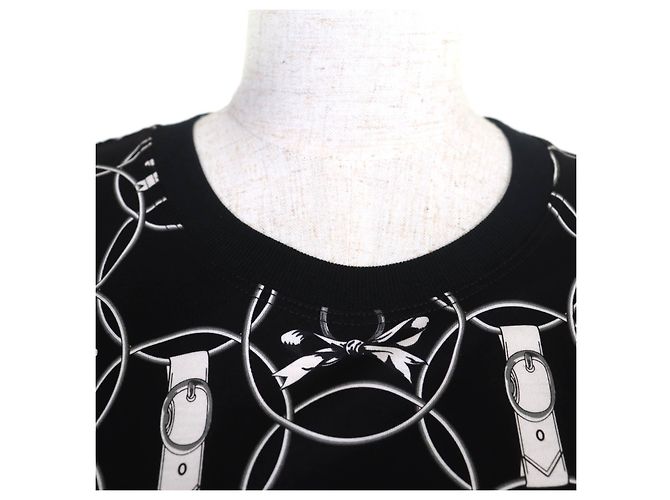 Vestido de algodón Hermès La Promenade du Matin 34 Negro - vista 4
