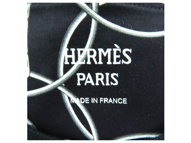 Vestido de algodón Hermès La Promenade du Matin 34 Negro - vista 6
