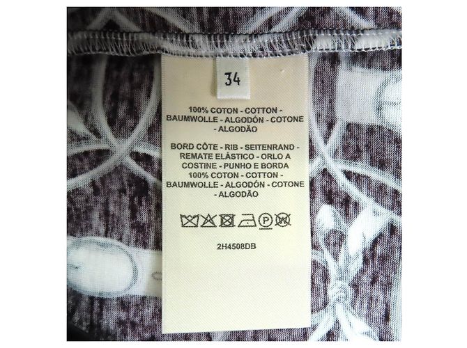 Vestido de algodón Hermès La Promenade du Matin 34 Negro - vista 7