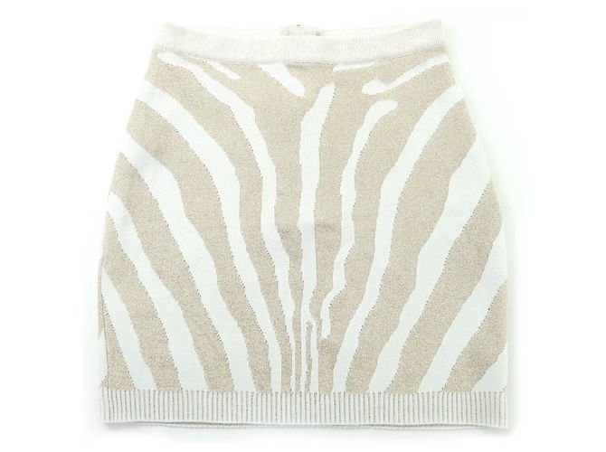 Autre Marque Balmain Strick-2-Teiler mit Zebra-Print Golden - Ansicht 5