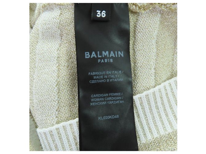 Autre Marque Balmain Strick-2-Teiler mit Zebra-Print Golden - Ansicht 9