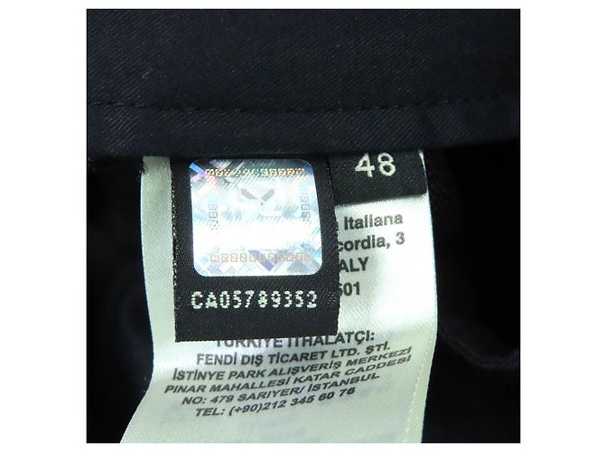 Fendi Monster Eye Baumwollhose Blau Marineblau - Ansicht 10