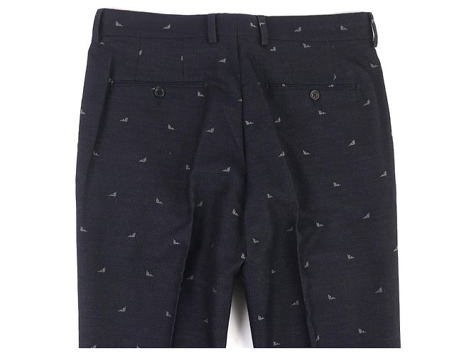 Fendi Monster Eye Baumwollhose Blau Marineblau - Ansicht 4