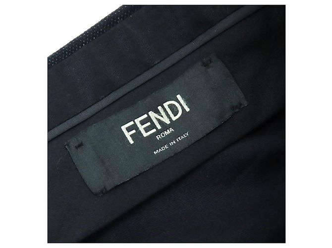 Fendi Monster Eye Baumwollhose Blau Marineblau - Ansicht 9