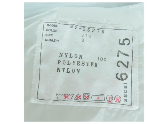 Giacca Piumino Sacai Multicolor Bianco Blu chiaro - vista 7