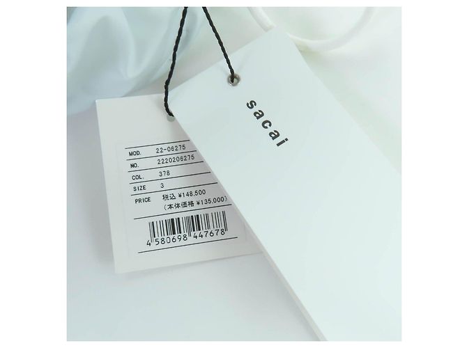 Giacca Piumino Sacai Multicolor Bianco Blu chiaro - vista 9