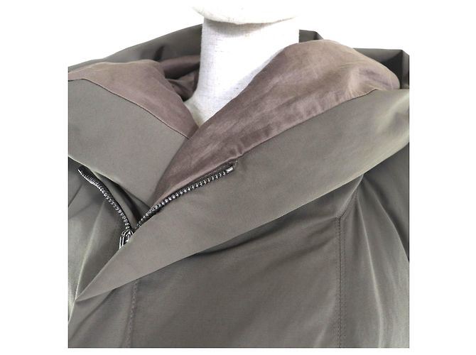 Rick Owens Blouson Cotton Nylon Jacket Verde Caqui - vista 4