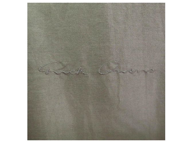 Rick Owens Blouson Cotton Nylon Jacket Verde Caqui - vista 8