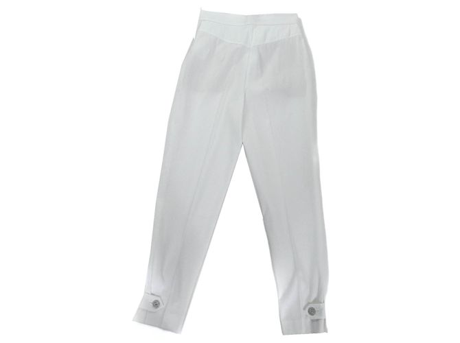Pantalones de algodón Chanel Blanco - vista 2