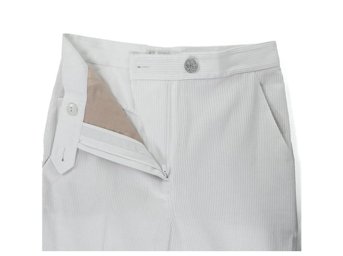 Pantalones de algodón Chanel Blanco - vista 3