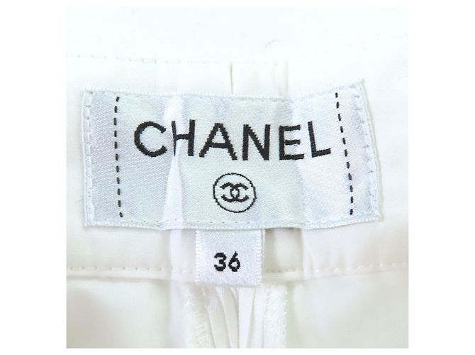 Pantalones de algodón Chanel Blanco - vista 6