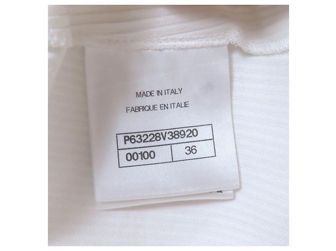 Pantalones de algodón Chanel Blanco - vista 7