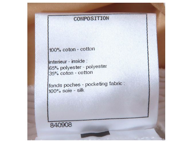 Pantalones de algodón Chanel Blanco - vista 8