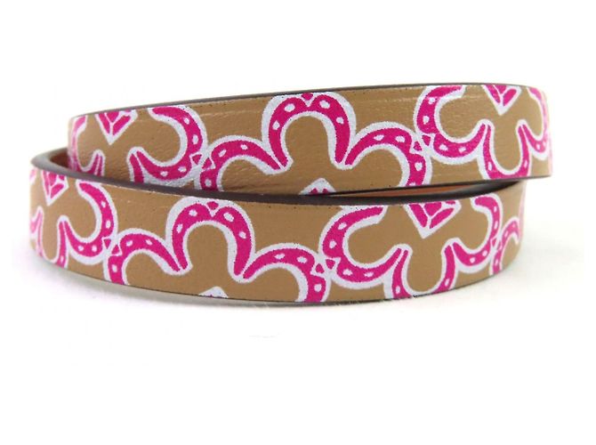 Bracciale in pelle Hermès Mini Kelly Double Tour Lucky Daisy Marrone - vista 5