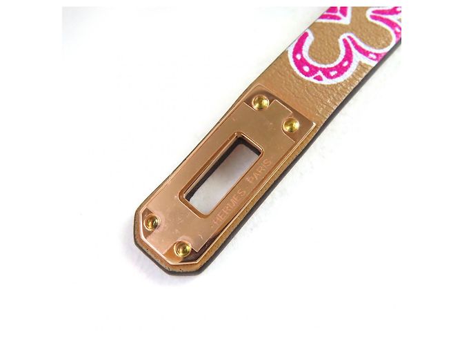 Bracciale in pelle Hermès Mini Kelly Double Tour Lucky Daisy Marrone - vista 7