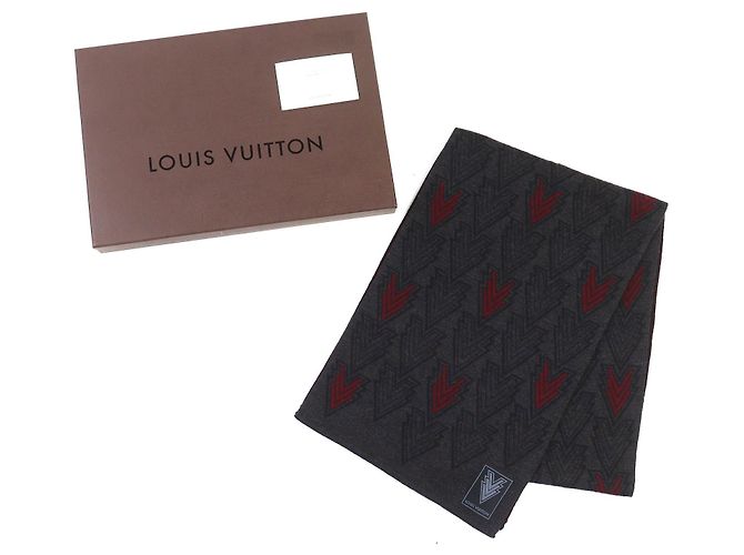 Louis Vuitton Escharpe Triple V Wool Scarf Marrone - vista 2