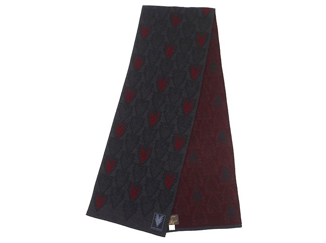 Louis Vuitton Escharpe Triple V Wool Scarf Marrone - vista 3