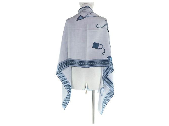 Sciarpa in cashmere Hermès Stall ET GRIS GRIS Marrone - vista 6