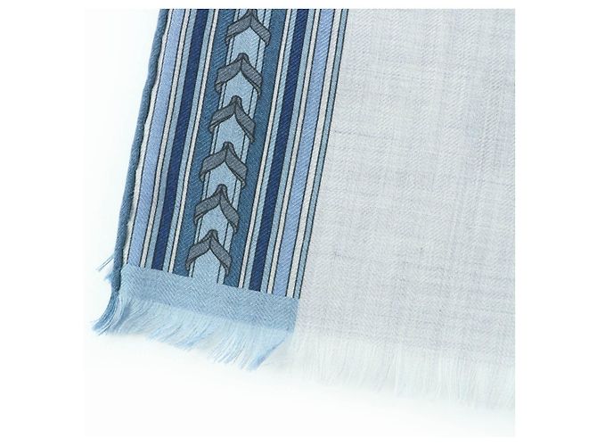 Sciarpa in cashmere Hermès Stall ET GRIS GRIS Marrone - vista 7