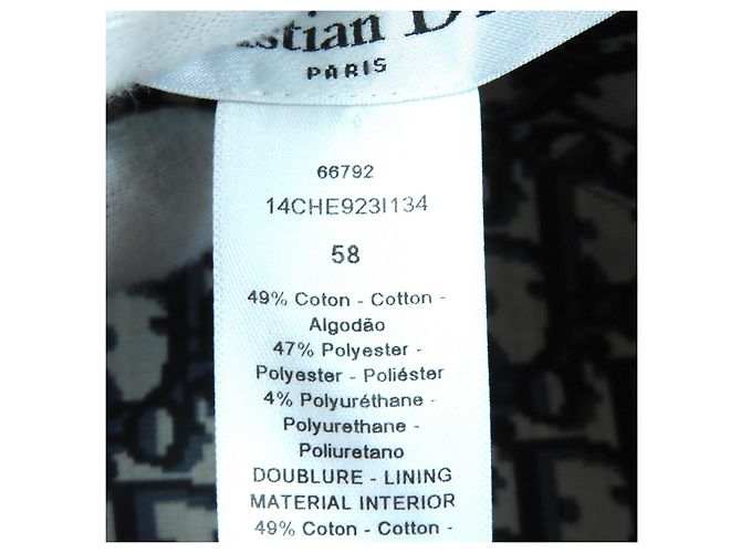 Dior Oblique Bucket Hat mit Karomuster Blau Marineblau - Ansicht 10