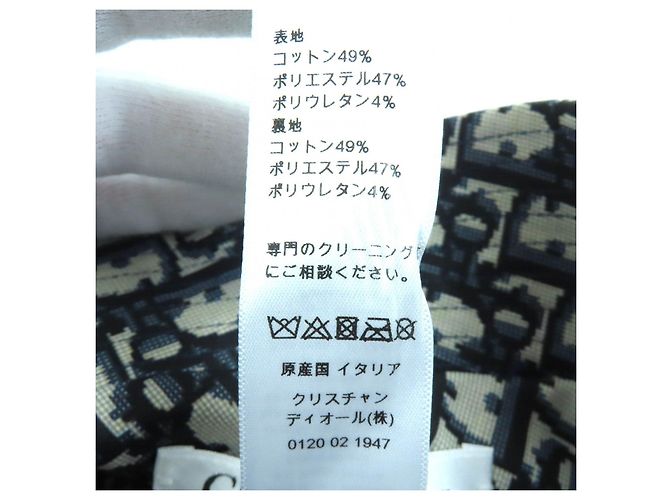 Dior Oblique Bucket Hat mit Karomuster Blau Marineblau - Ansicht 11