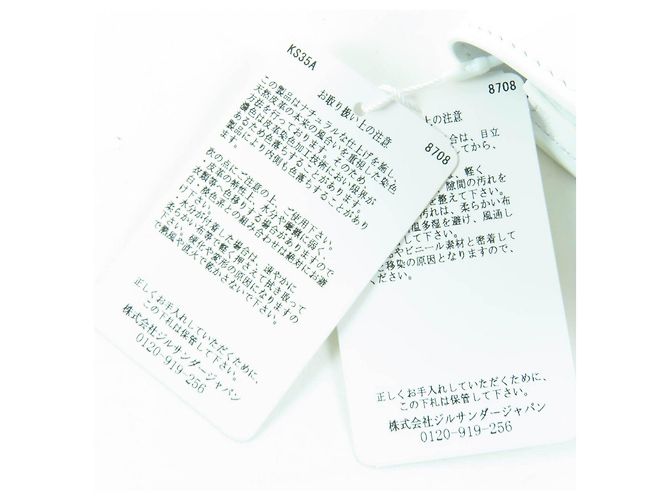 Cartera larga de piel con logo Jil Sander Blanco - vista 9