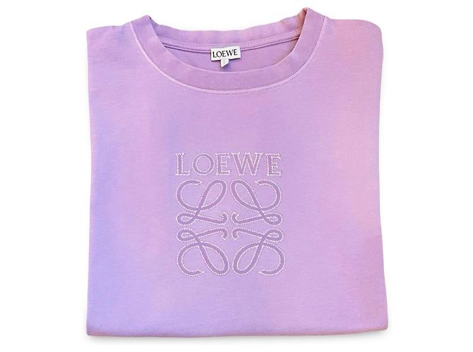 Cropped Loewe Anagram Viola in Cotone Porpora - vista 10