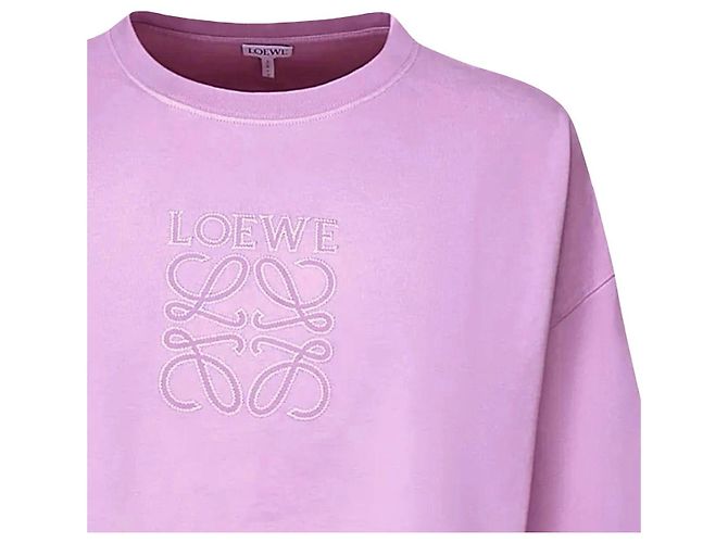 Cropped Loewe Anagram Viola in Cotone Porpora - vista 14