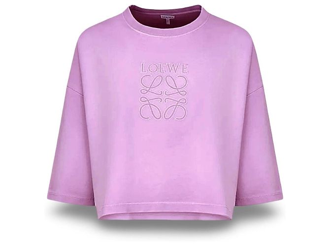 Cropped Loewe Anagram Viola in Cotone Porpora - vista 7
