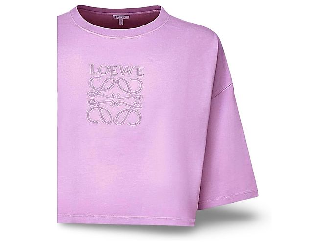 Cropped Loewe Anagram de Algodón Rosa - vista 12