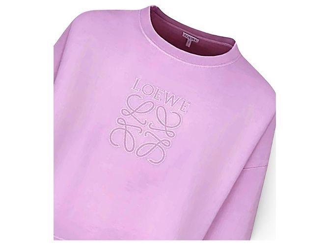 Cropped Loewe Anagram de Algodón Rosa - vista 14