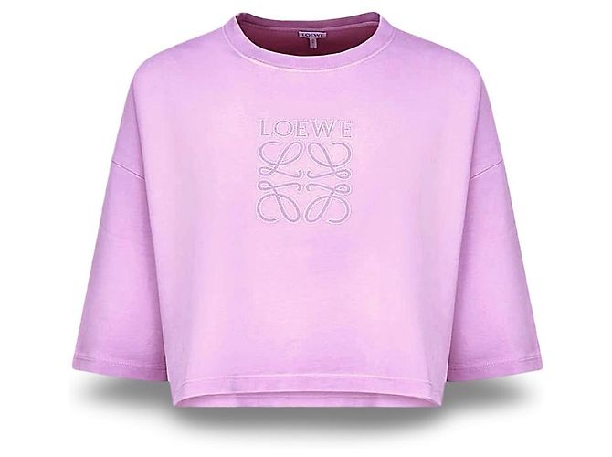 Cropped Loewe Anagram de Algodón Rosa - vista 8