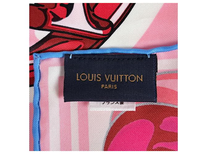 Sciarpa Louis Vuitton LV Unlocked Rosa Multicolore - vista 2