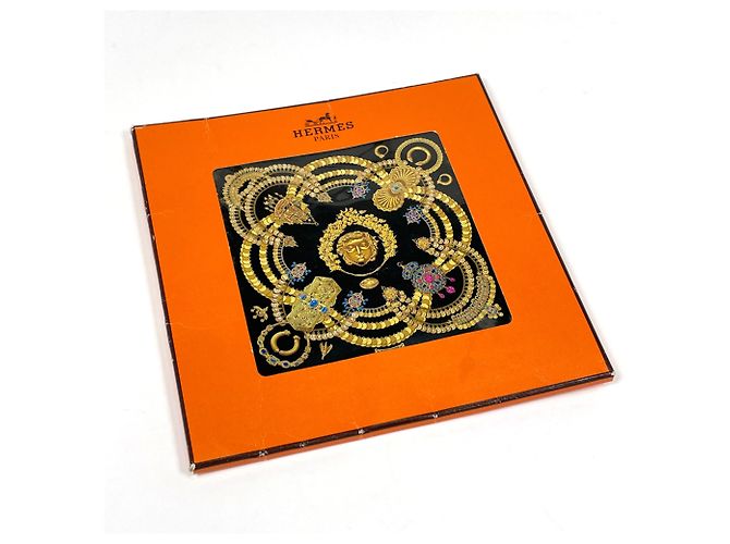 Hermès Foulard Hermes Carre 90 KOSMIMA Nero - vista 5