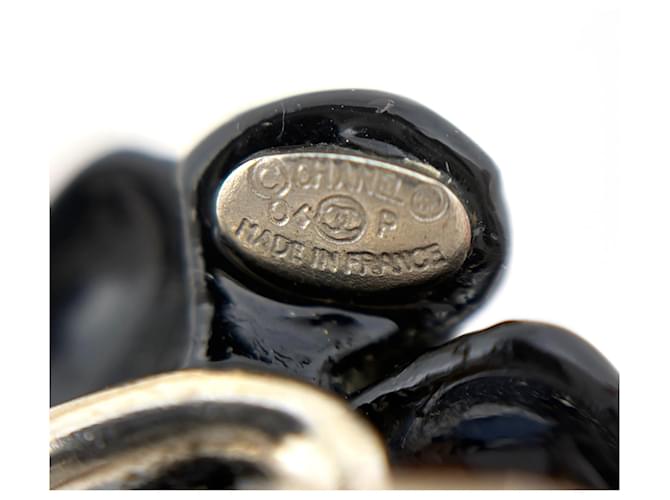 Chanel Coco Mark Camellia Design Bandring Schwarz Silber - Ansicht 4