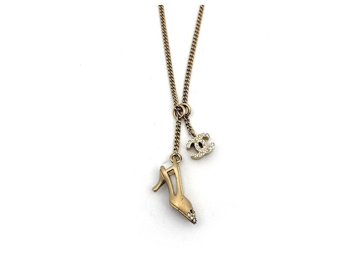Collana Chanel placcata in oro con strass D'oro - vista 2